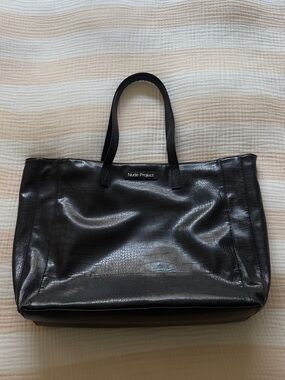 Nude Project - Black Leather Tote Bag SOLD OUT